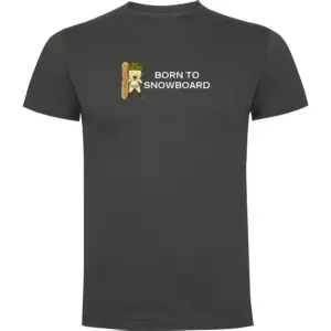 Kruskis Born To Snowboard T-shirt Met Korte Mouwen Grijs