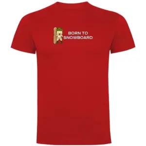 Kruskis Born To Snowboard T-shirt Met Korte Mouwen Rood