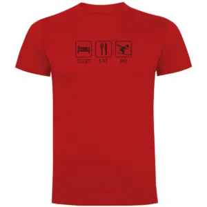 Kruskis Sleep Eat And Ski T-shirt Met Korte Mouwen Rood