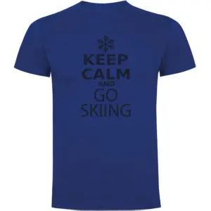 Kruskis Keep Calm And Go Skiing T-shirt Met Korte Mouwen Blauw