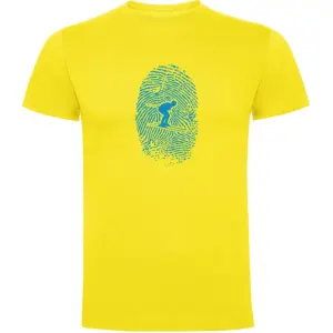 Kruskis Skier Fingerprint T-shirt Met Korte Mouwen Geel