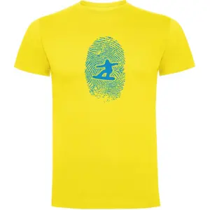 Kruskis Snowboarder Fingerprint T-shirt Met Korte Mouwen Geel