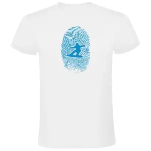 Kruskis Snowboarder Fingerprint T-shirt Met Korte Mouwen Wit