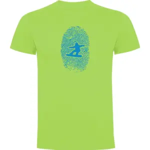 Kruskis Snowboarder Fingerprint T-shirt Met Korte Mouwen Groen
