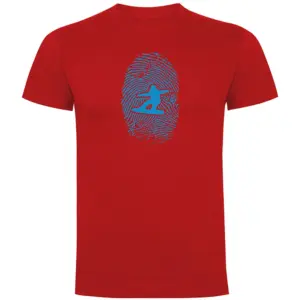 Kruskis Snowboarder Fingerprint T-shirt Met Korte Mouwen Rood