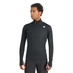 Sportful Cardio Tech Half Rits Lange Mouw T-shirt Zwart