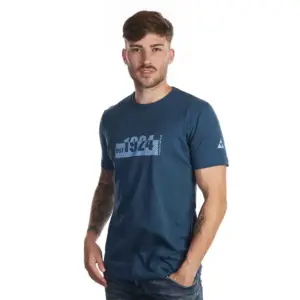 Fischer Anniversary T-shirt Met Korte Mouwen Denim