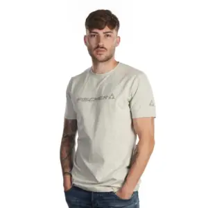 Fischer Big Logo T-shirt Met Korte Mouwen Grijs