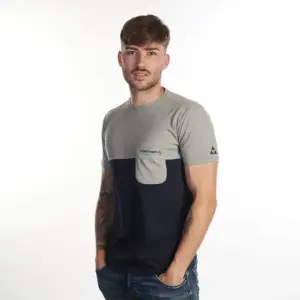 Fischer Casual T-shirt Met Korte Mouwen Marineblauw