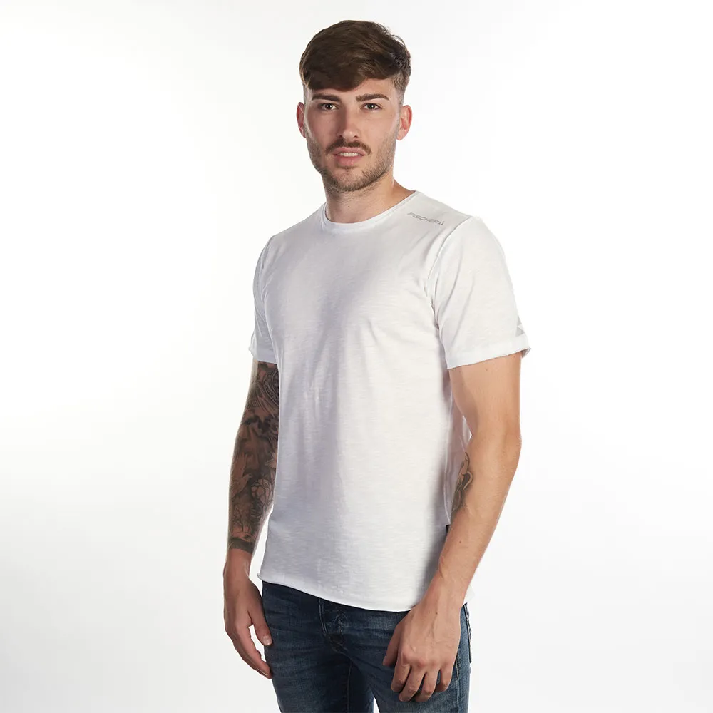 Fischer Flame T-shirt Met Korte Mouwen Wit