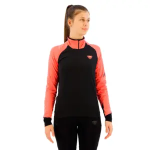 Dynafit Alpine Half Rits Lange Mouw T-shirt Koraal