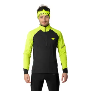 Dynafit Alpine Half Rits Lange Mouw T-shirt Geel