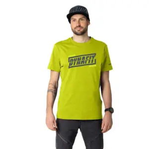 Dynafit Graphic Co T-shirt Met Korte Mouwen Golden Lime / Tabloid