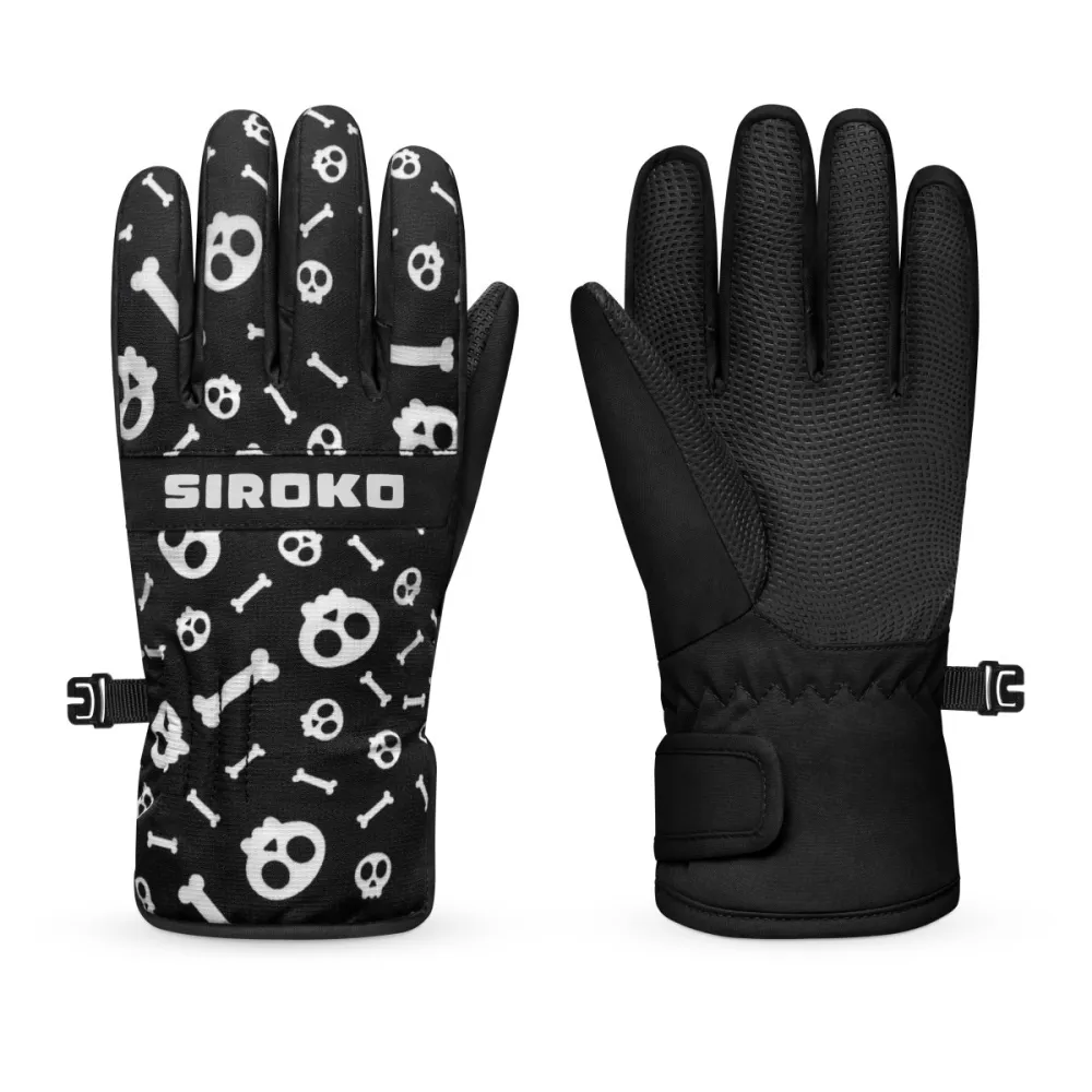 Siroko Skull Handschoenen Zwart
