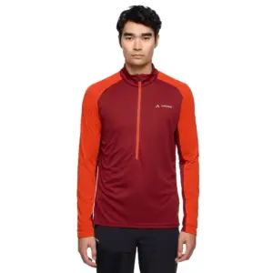 Vaude Larice Light Ii Half Rits Lange Mouw T-shirt Rood