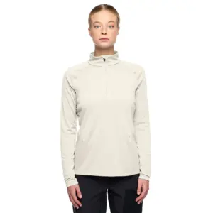 Vaude Larice Light Ii Half Rits Lange Mouw T-shirt Creme
