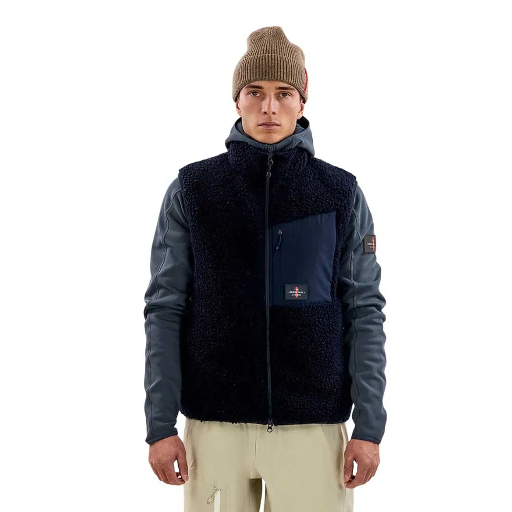 The Mountain Studio Soft Wool Pile Vest Sky Captain