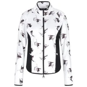Ea7 Emporio Armani Ski Cortina Powerstretch Sweatshirt Met Rits Wit