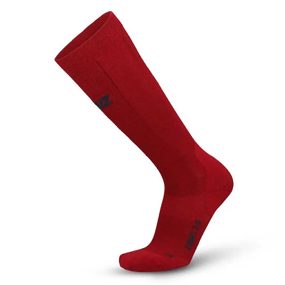 Lenz Compression 2.0 Merino Lange Sokken Rood