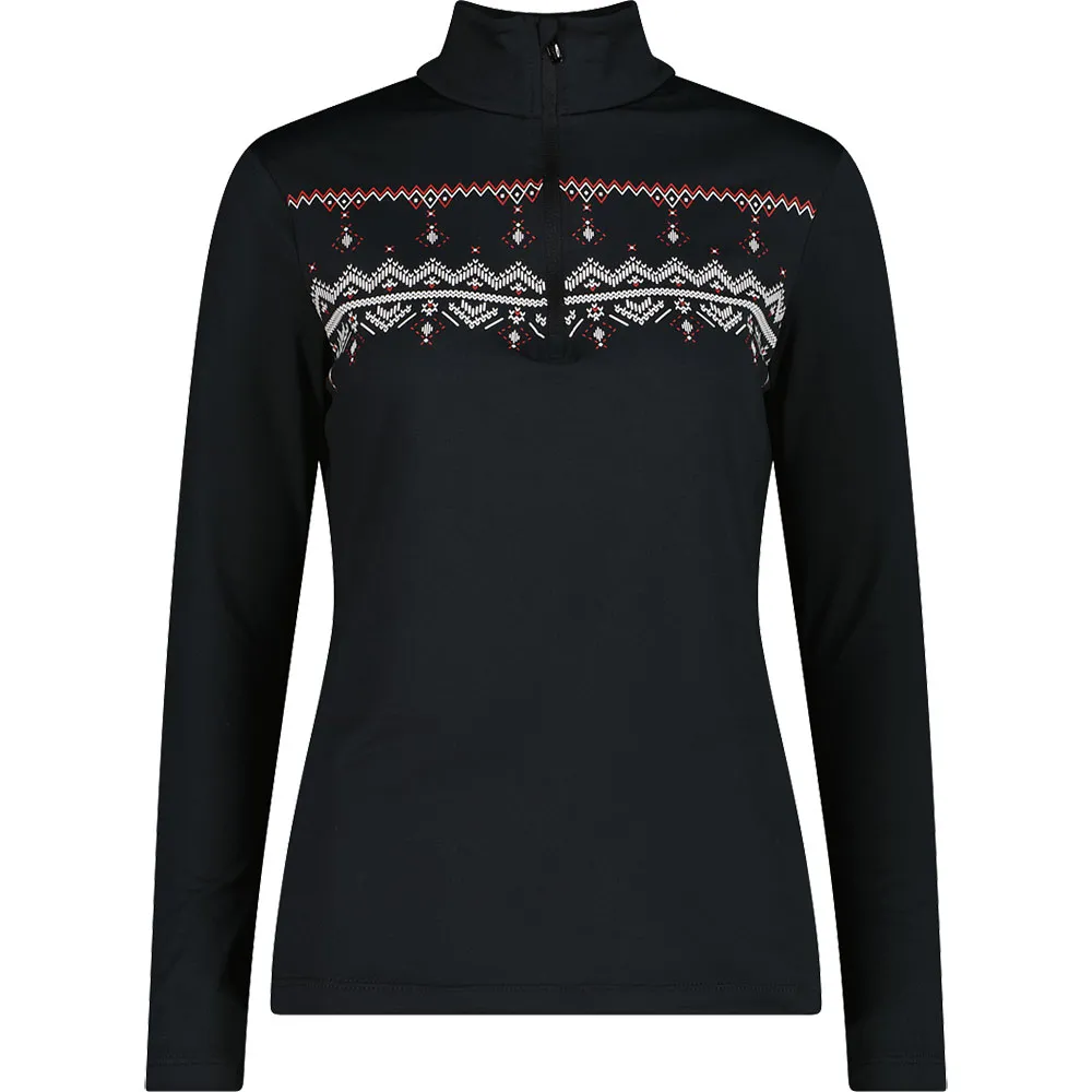 Cmp 35l0396 Sweatshirt Met Halve Rits Zwart