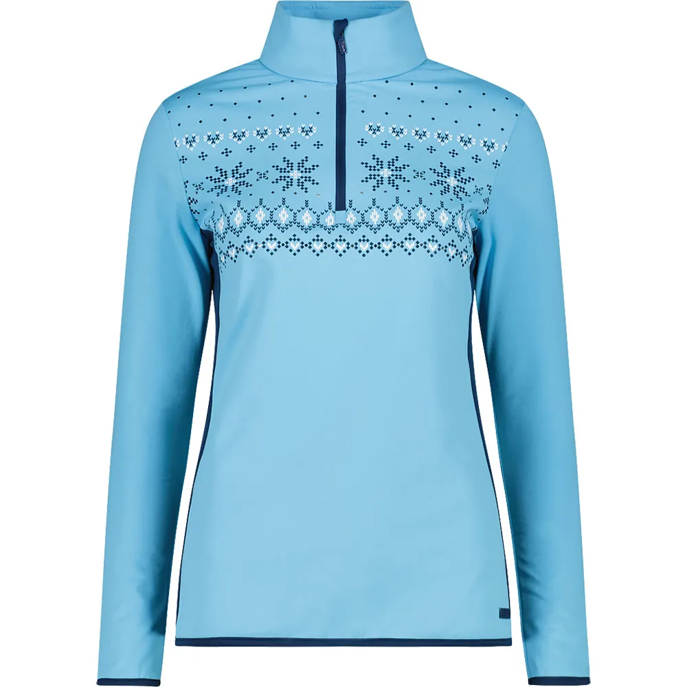 Cmp 35l0416 Sweatshirt Met Halve Rits Topaz