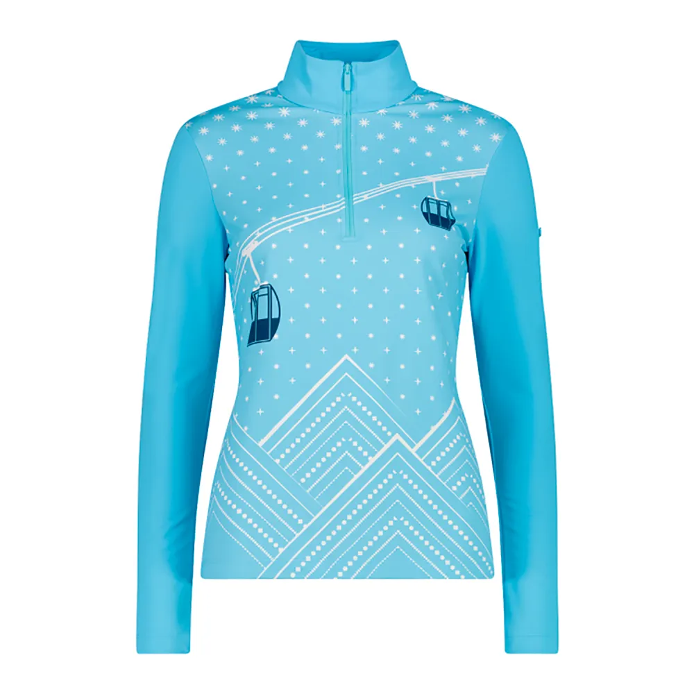 Cmp 35l0496 Sweatshirt Met Halve Rits Topaz