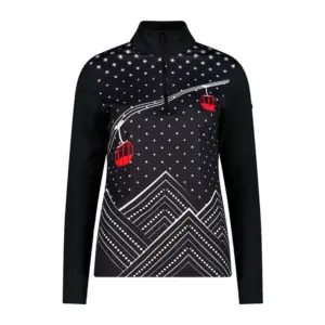 Cmp 35l0496 Sweatshirt Met Halve Rits Zwart