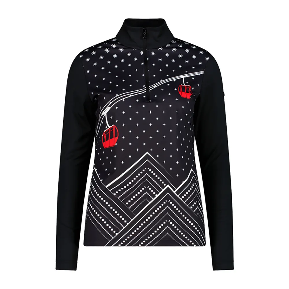 Cmp 35l0496 Sweatshirt Met Halve Rits Zwart