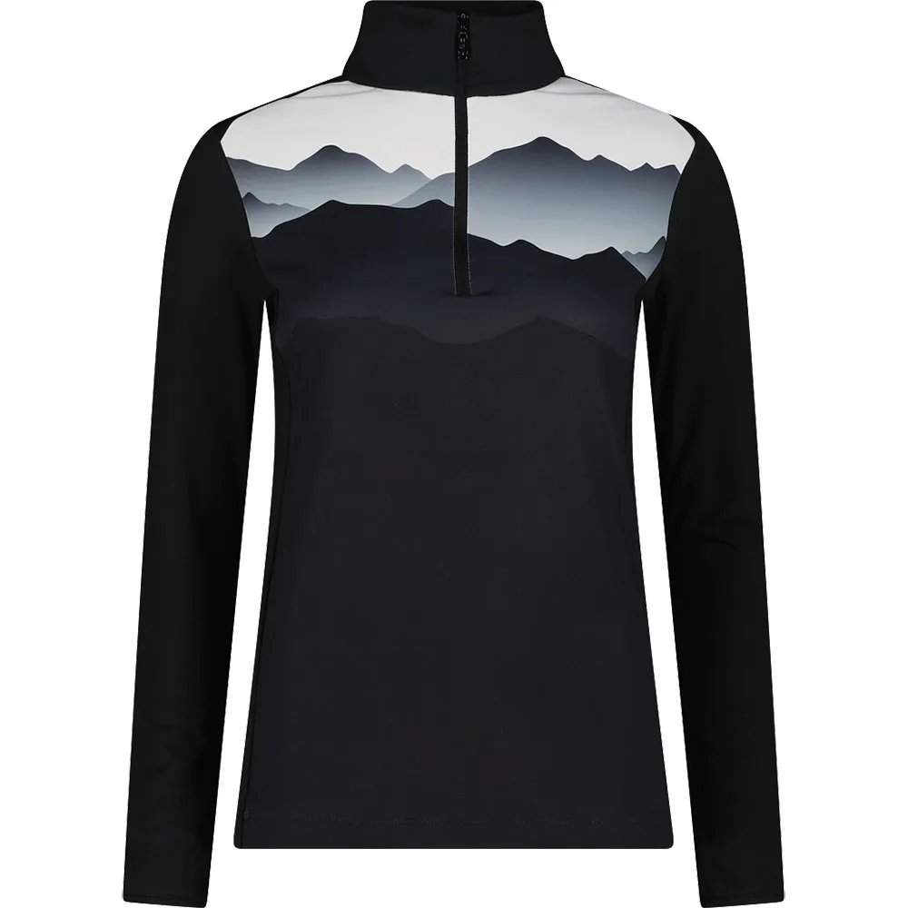 Cmp 35l0556 Sweatshirt Met Halve Rits Zwart
