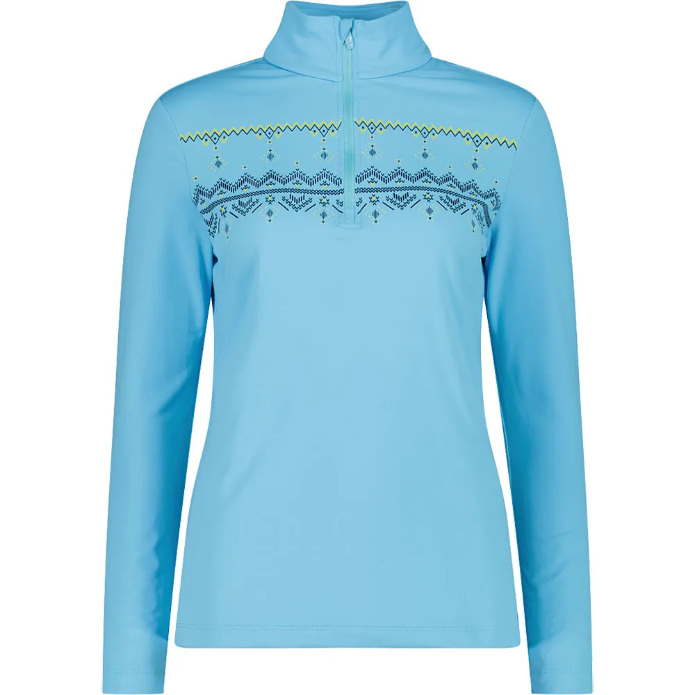 Cmp 35l0396 Sweatshirt Met Halve Rits Topaz