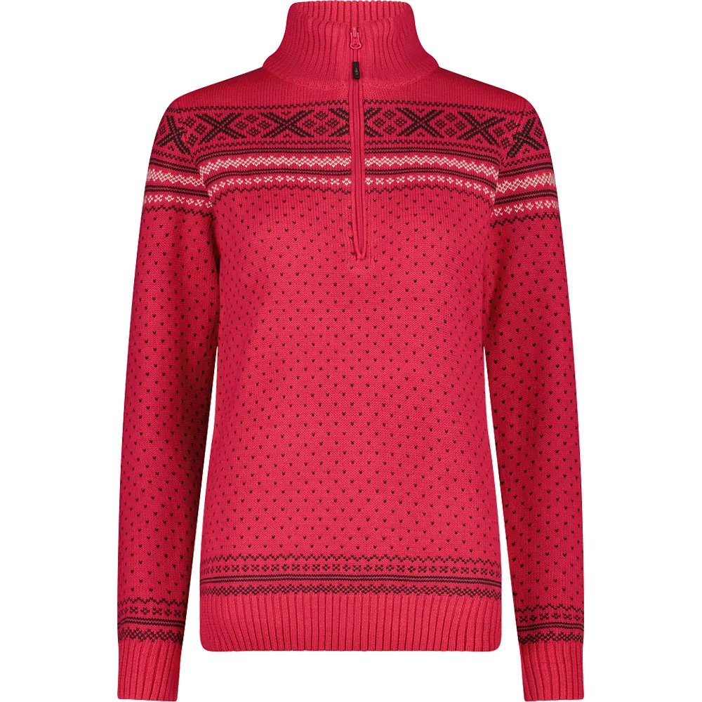 Cmp 7h76505 Half Rits Trui Roze
