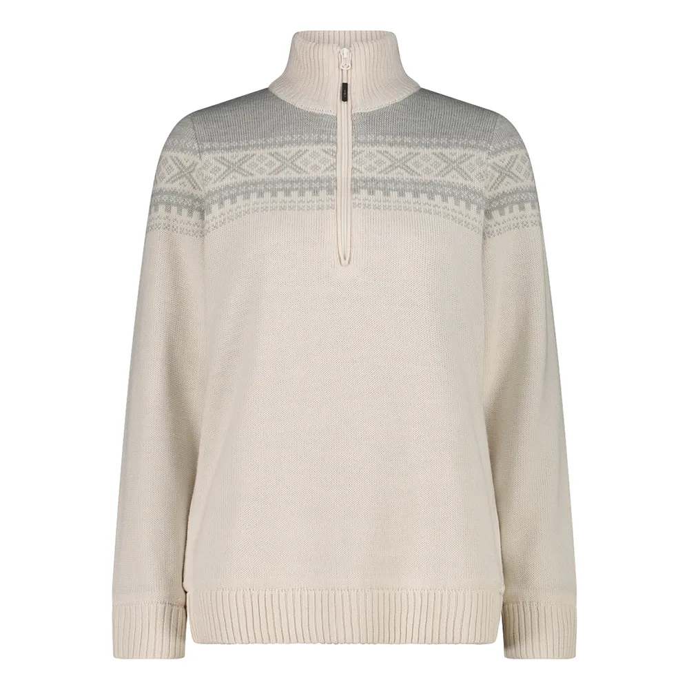 Cmp 7h86506 Half Rits Trui Wit