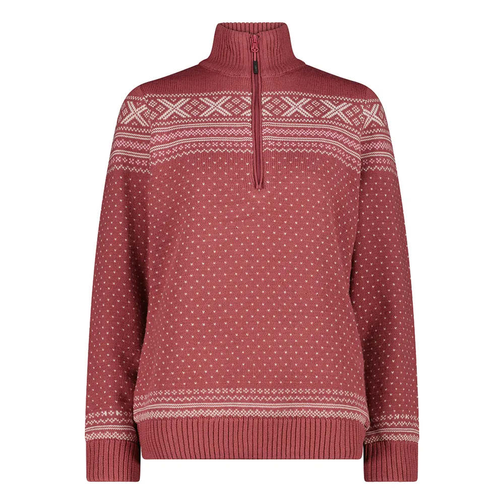 Cmp 7h86505 Half Rits Trui Peony