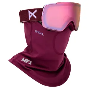Anon M5s+bonus Lens+mfi Face Mask Skibril Deep Cherry
