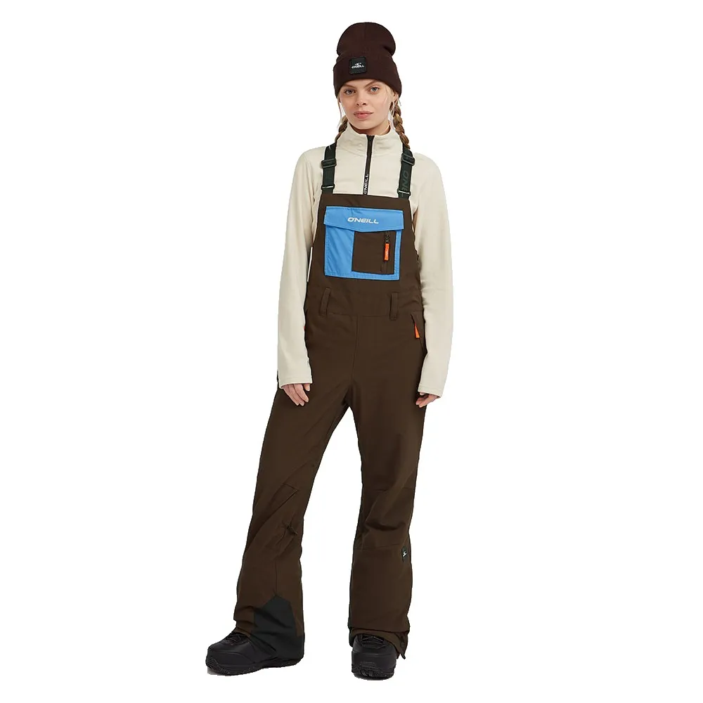 O´neill Fwc Peak Bib Broek Coffee Bean Colour Block
