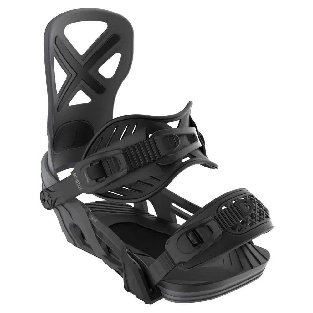 Bent Metal Anvil Snowboardbindingen Zwart