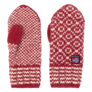 Devold Of Norway Svalbard Wool Handschoenen Hindberry / Offwhite