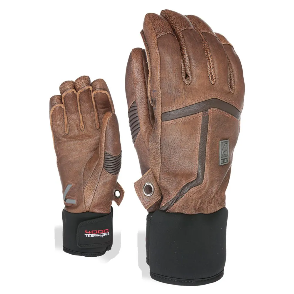 Level Off Piste Leather Handschoenen Bruin