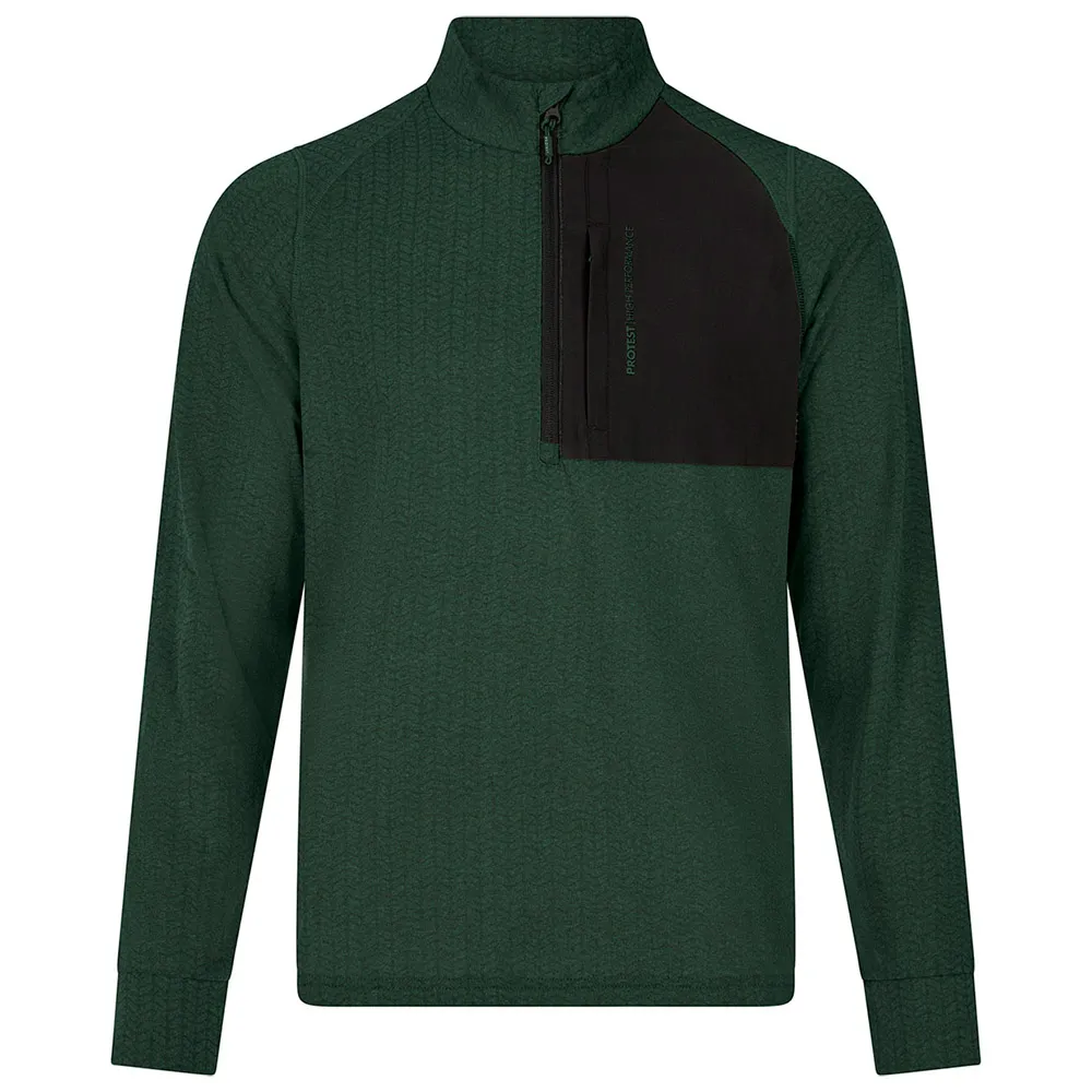 Protest Catcher Sweatshirt Met Halve Rits Groen