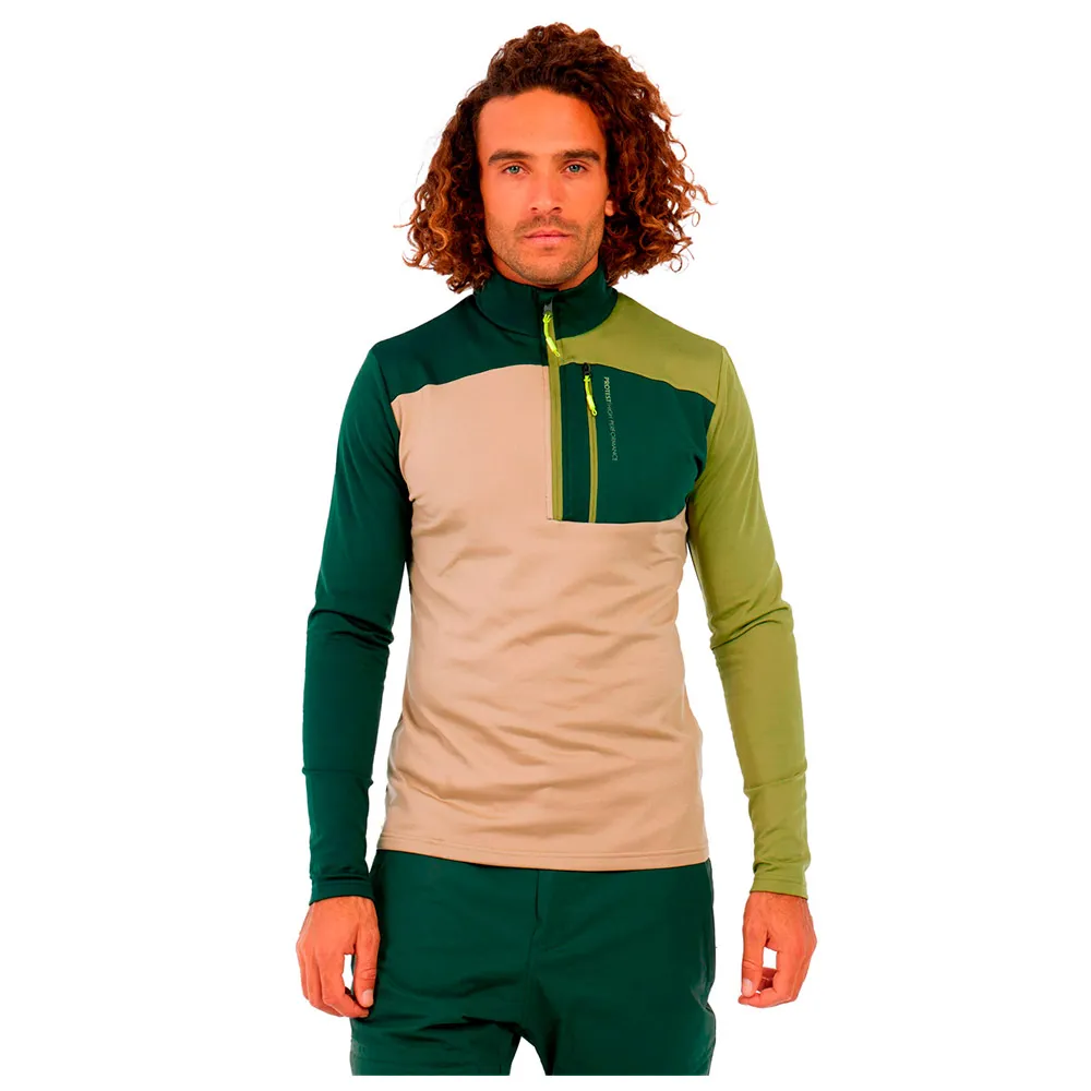 Protest Draw Sweatshirt Met Halve Rits Groen