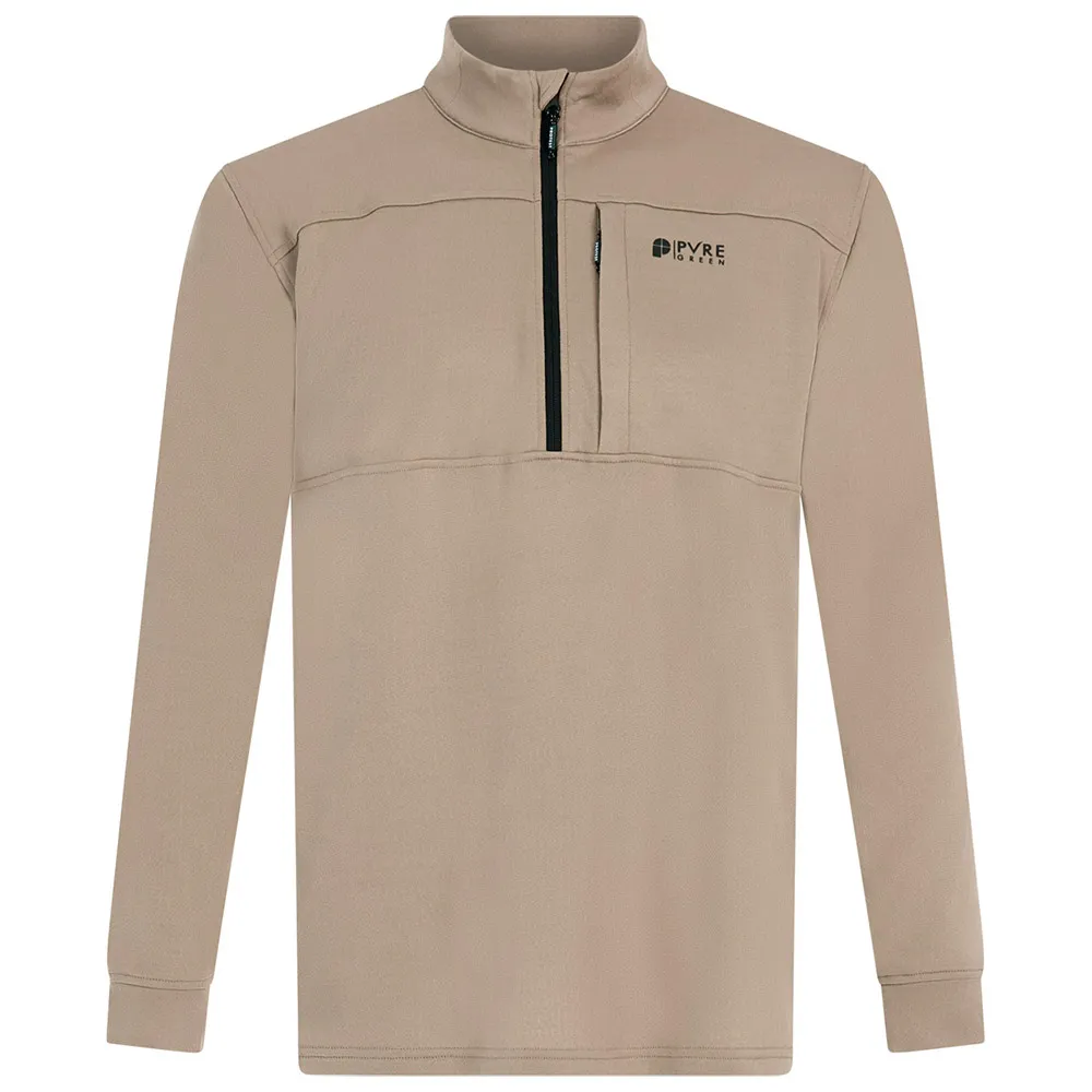 Protest Graphic Sweatshirt Met Halve Rits Beige