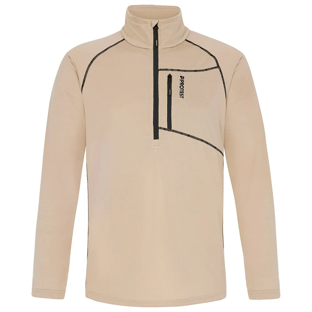 Protest Rekody Sweatshirt Met Halve Rits Beige