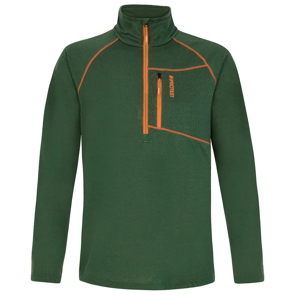 Protest Rekody Sweatshirt Met Halve Rits Groen