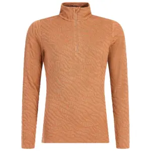 Protest Shirley Sweatshirt Met Halve Rits Bruin