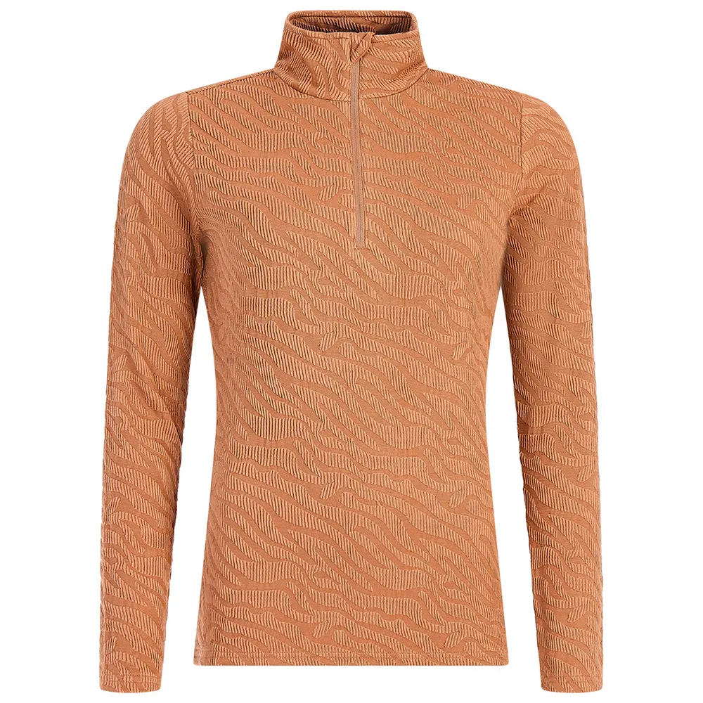 Protest Shirley Sweatshirt Met Halve Rits Bruin