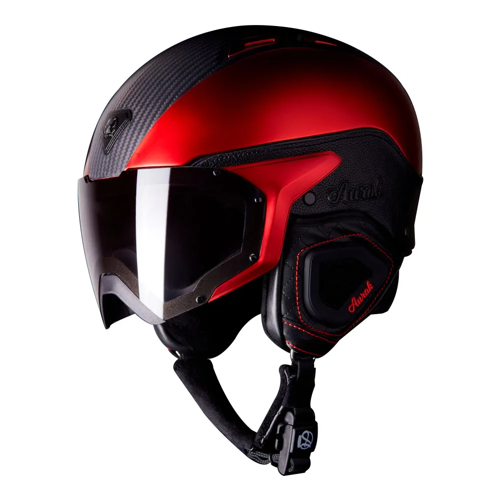 Aurak Falcon R Helm Met Vizier Rood