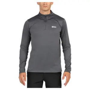 +8000 Portu Half Rits Lange Mouw T-shirt Antraciet