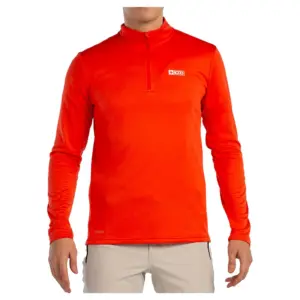 +8000 Portu Half Rits Lange Mouw T-shirt Oranje