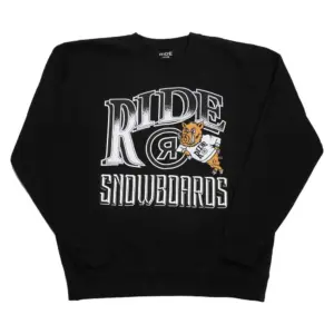 Ride College Crewneck Sweatshirt Zwart