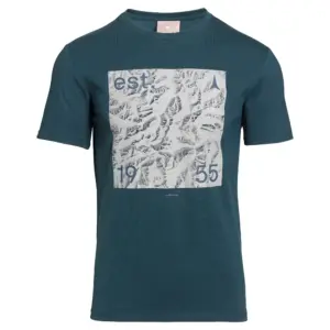 Atomic Graphic Snow Alps T-shirt Met Korte Mouwen Deep Ocean